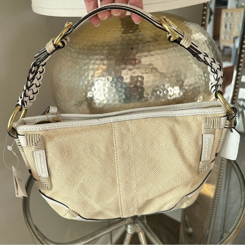 Coach Angora Straw Vintage Hobo Bag NWT 4710 Braided Handle Detailing - Picture 4 of 12